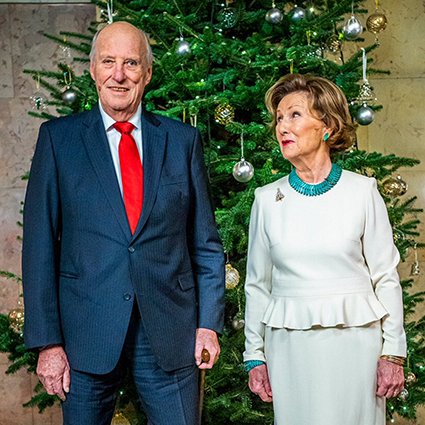 Король Норвегии Харальд V с женой Соней 