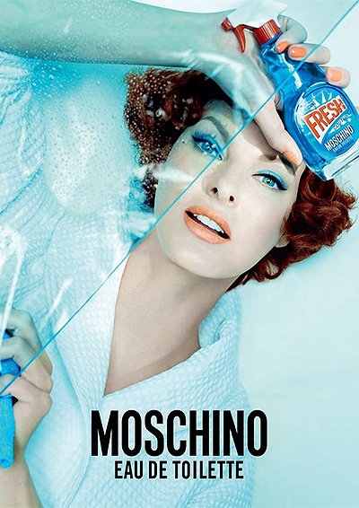 Линда Евангелиста в рекламе Moschino Fresh