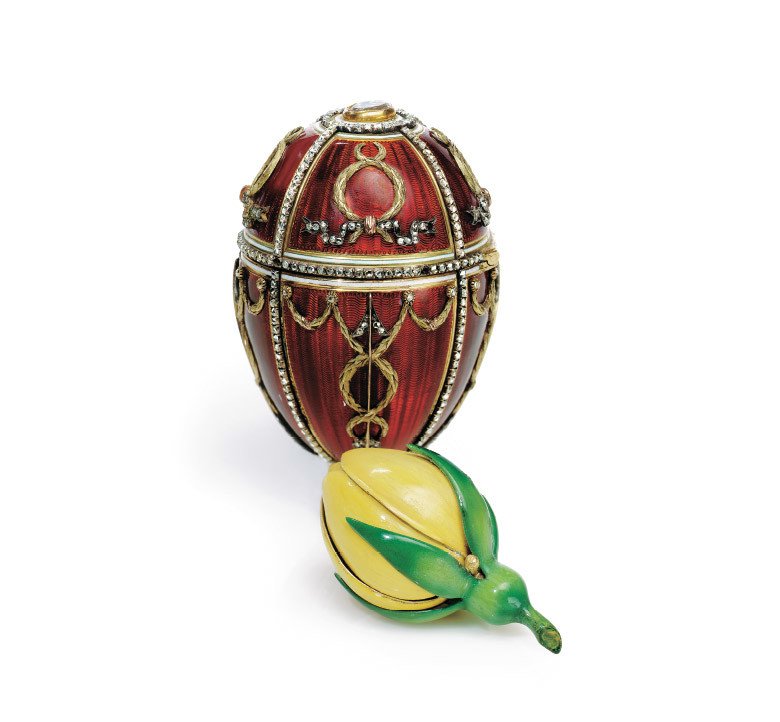 №6. Яйцо с бутоном розы, 1895 г. богатство, фаберже, ювелирное искусство, яйца пасхальные