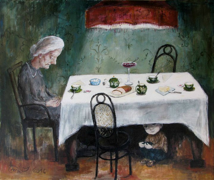 Touching paintings of Nino Chakvetadze