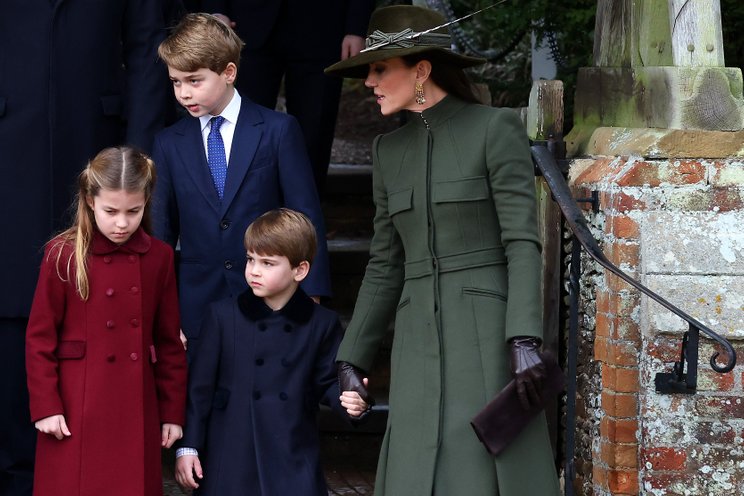 Кейт Миддлтон, принц Джордж, принцесса Шарлотта и принц Луи