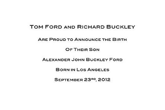 Том Форд и Ричард Бакли стали родителями