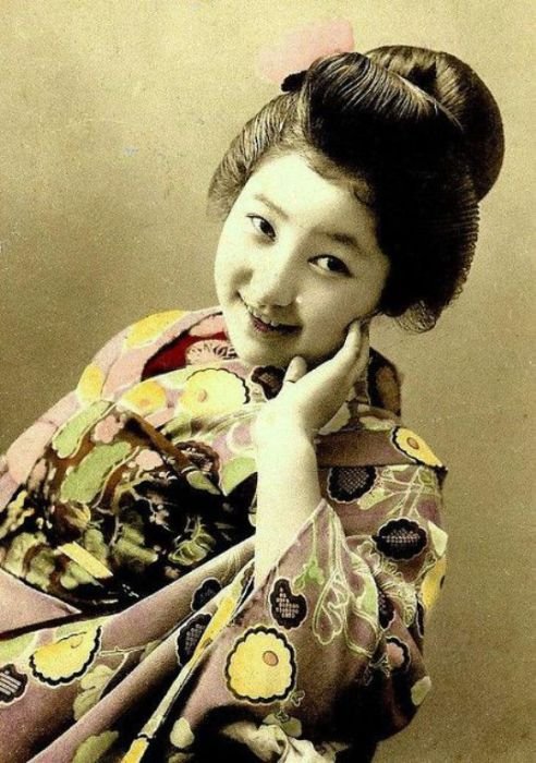 Портрет гейши, 1905-10 годы. 