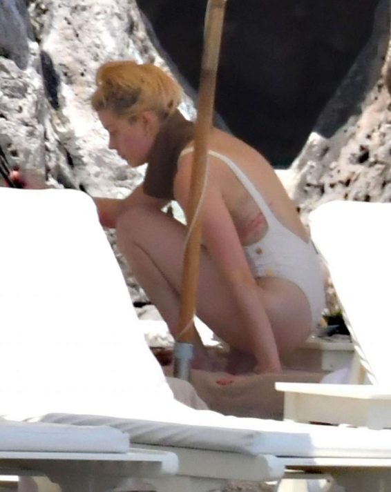 Amber Heard 2019 : Amber Heard in White Swimsuit 2019-17