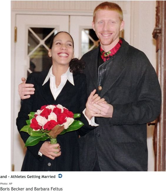 Boris Becker and Barbara Feltus married in 1993