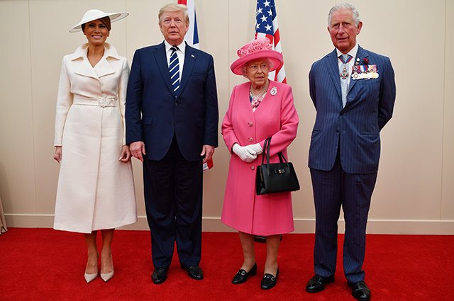 Мелания и Дональд Трамп, королева Елизавета II и принц Чарльз