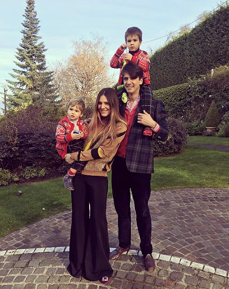 Маргерита Миссони с мужем и детьми