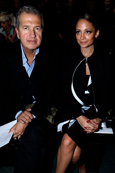Марио Тестино и Николь Ричи на шоу Givenchy FW 2013
