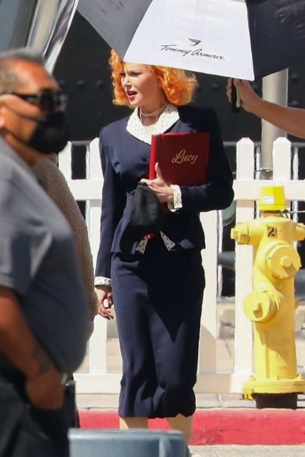 Nicole Kidman - filming scenes as Lucy for 'Being the Ricardos' in Long Beach