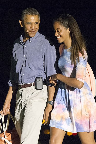 Барак Обама с дочерью