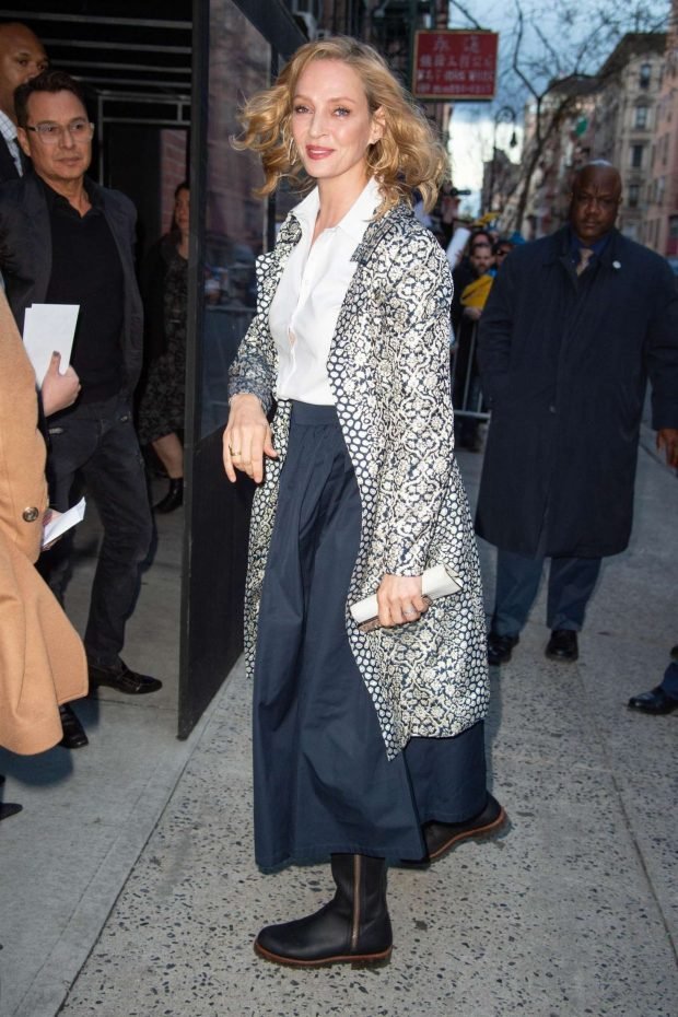 Uma Thurman: Arrives at the Chambers Premiere -02