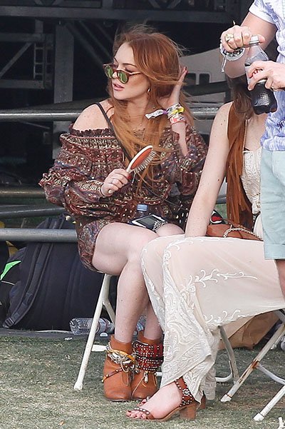 Линдси Лохан на фестивале Coachella