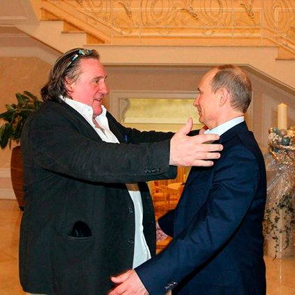 Жерар Депардье и Владимир Путин