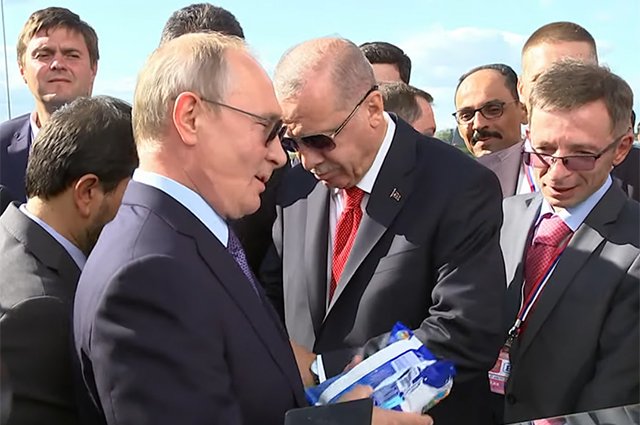 Владимир Путин с Реджепом Тайипом Эрдоганом