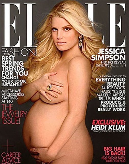 Джессика Симпсон на обложке издания Elle 