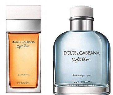 Парный аромат Dolce&Gabbana Light Blue - женский Sunset in Salina и мужской Swimming in Lipari 