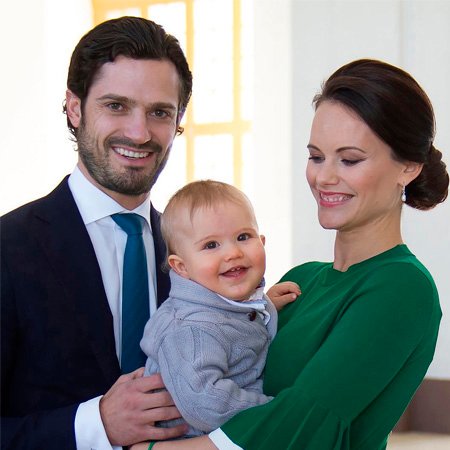 Принц Карл Филип и принцесса София с сыном Александром