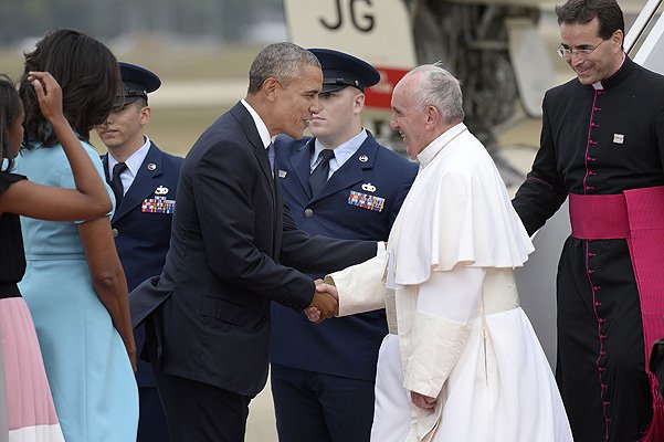 Папа римский и Барак Обама