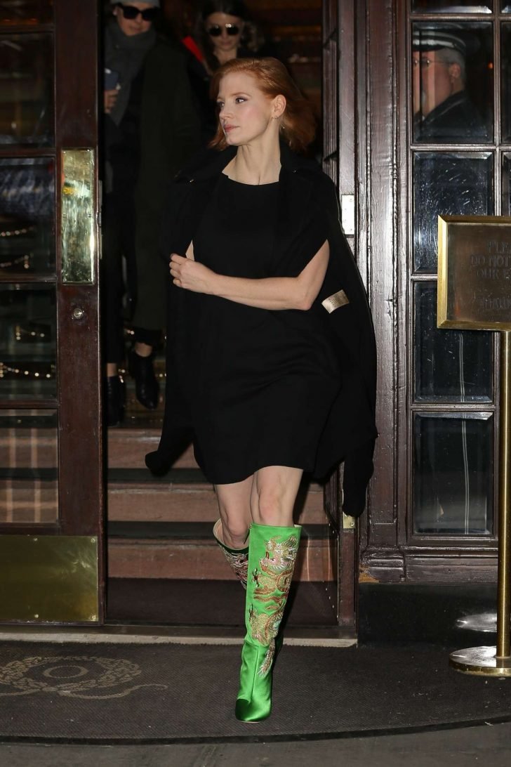 Jessica Chastain: Leaves a hotel in New York -04