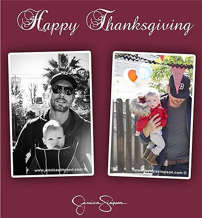 Джессика Симпсон поздравляет от имени мужа и дочки Максвелл в День благодарения