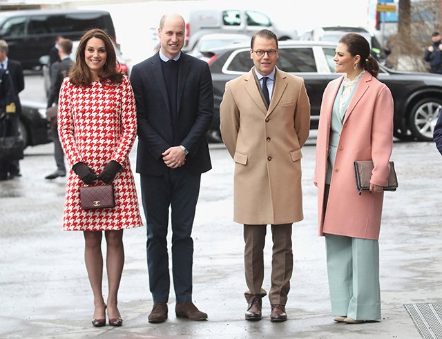 Кейт Миддлтон, принц Уильям, принц Даниэль и кронпринцесса Виктория
