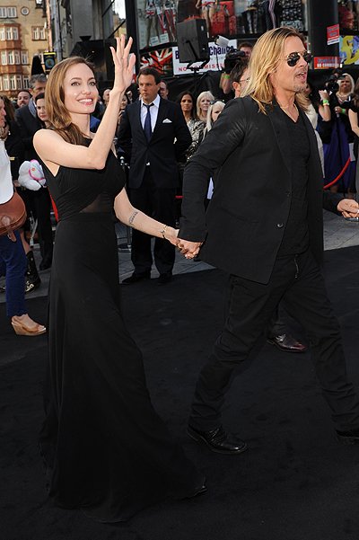 Анджелина Джоли и Брэд Питт на премьере 
