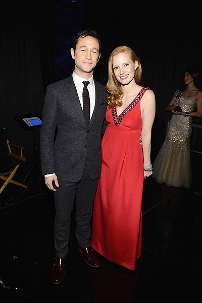 Джозеф Гордон-Левитт и Джессика Честейн на церемонии Critics Choice Awards-2013