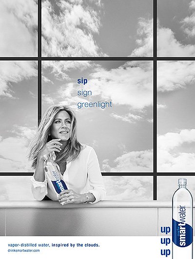 Дженнифер Энистон в рекламной кампании Smart Water
