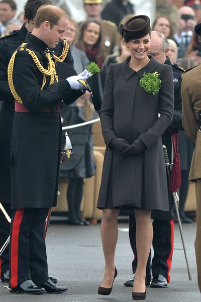 Принц Уилльям и герцогиня Кэтрин на параде в честь Дня Святого Патрика