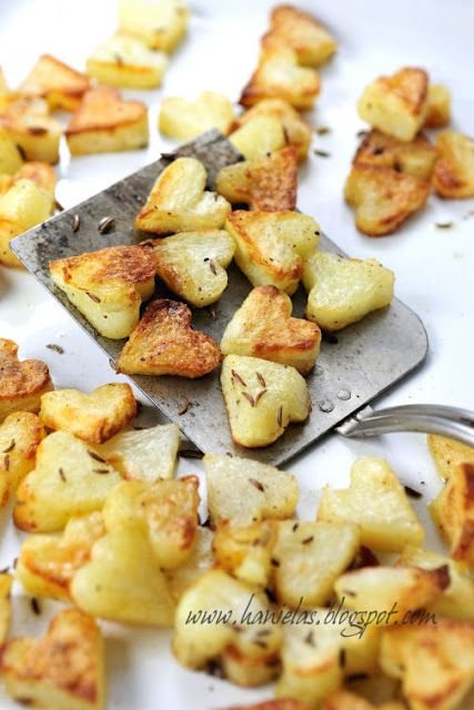 Heart Shaped Roasted Potatoes