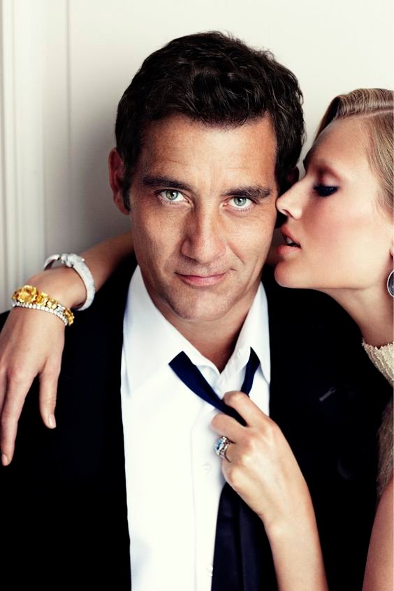 Toni Garrn and Clive Owen by Alexi Lubomirski for Vogue Spain October 2011