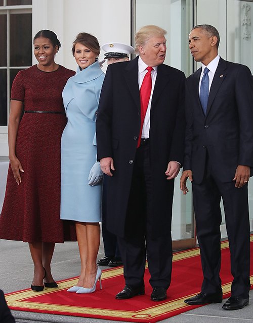 Мишель Обама, Мелания и Дональд Трамп, Барак Обама