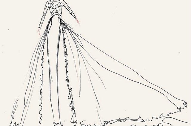 Эскиз свадебного платья от Жака Азагури
