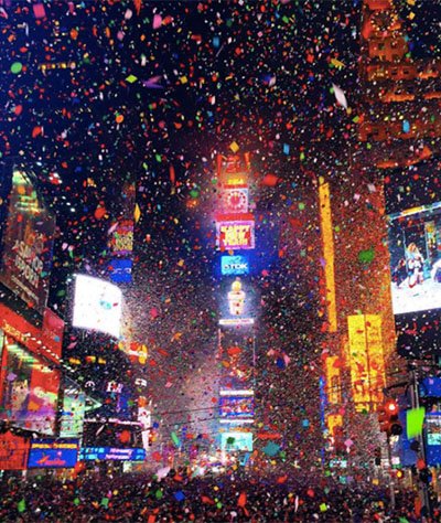 Новый год на Times Square в Нью-Йорке