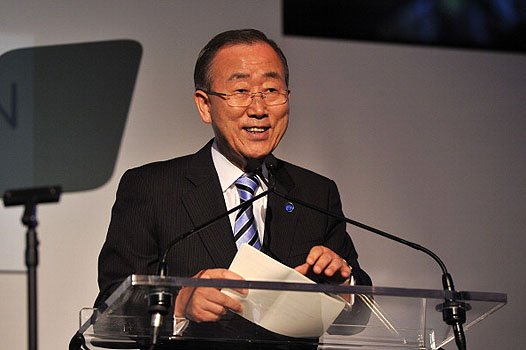 генеральный секретарь ООН Бан Ки-Мун на благотворительном вечере Every Woman Every Child