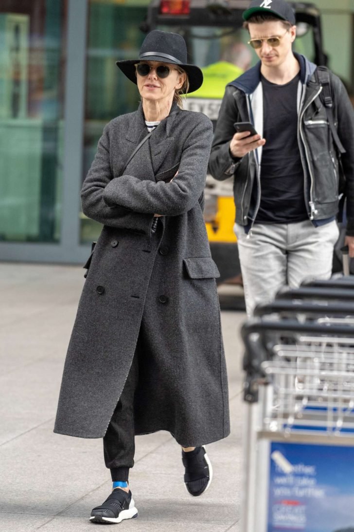 Naomi Watts: Arrives at Heathrow Airport -04