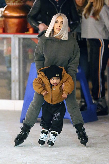 Ким Кардашьян с сыном