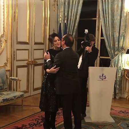 Моника Беллуччи и Франсуа Олланд