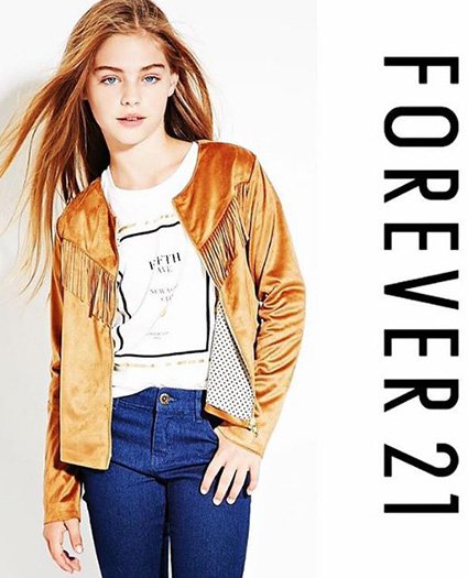 Джейд Вебер в рекламе Forever 21
