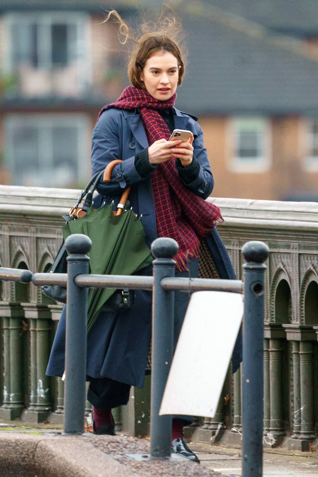 Lily James 2021 : Lily James – Seen on set of Whats Love Got To Do With It in London-12