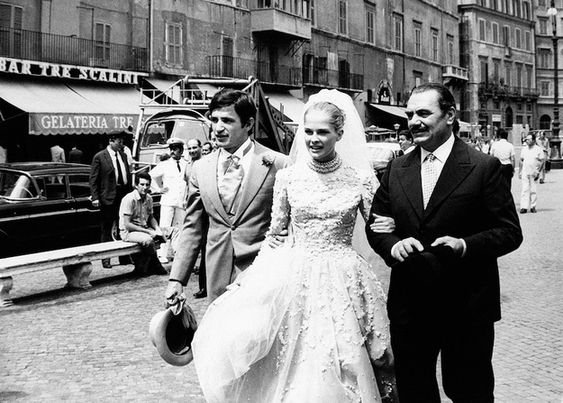 Not quite a real wedding, but still so cool looking: Candice Bergen on set of the The Adventurers in 1963. | 15 Pieces Of 1960s Bridal Inspiration