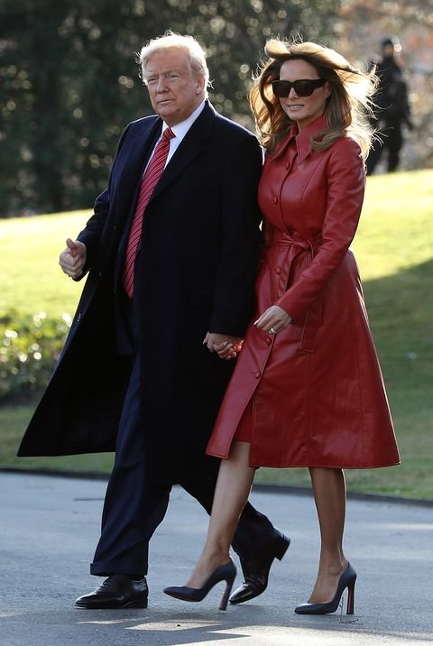 Президент и миссис Трамп покидают Белый дом в Палм-Бич, Флорида