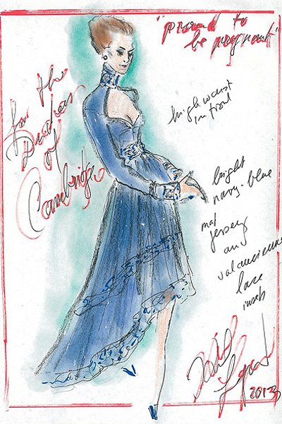 Герцогиня Кембриджская Кэтрин на эскизе Chanel