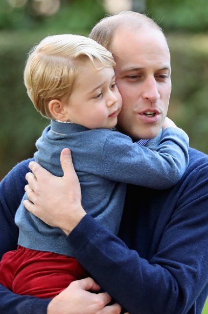Принц Уильям с сыном, принцем Джорджем