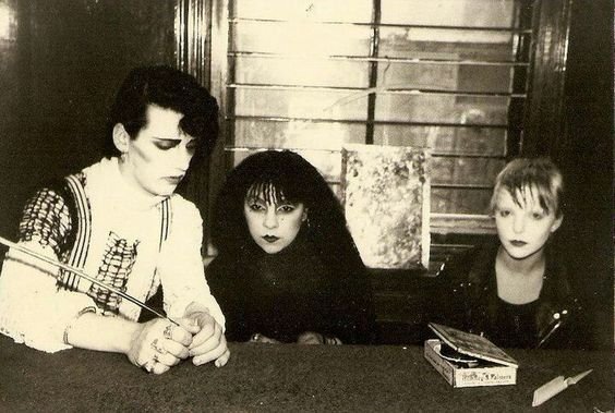 Pete with Lyn and Jayne Casey in Probe Records Liverpool.