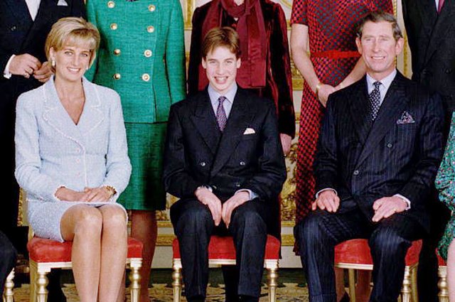 Принцесса Диана, принц Уильям и принц Чарльз