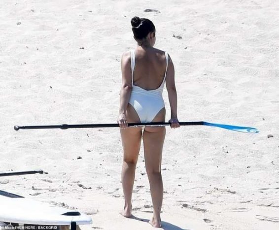 Selena Gomez â Wear White Swimsuit at a Beach in Punta Mita â Mexico-44