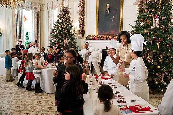 Белый дом Рождество Мишель Обама