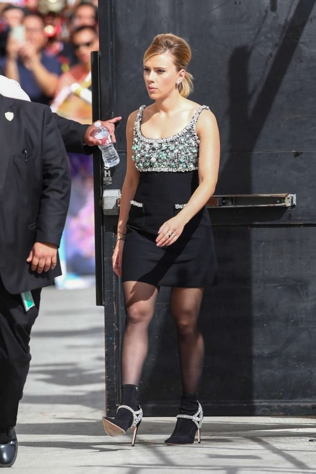 Scarlett Johansson: Arriving at Jimmy Kimmel Live -02