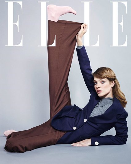 Наталья Водянова в Prada на обложке Elle
